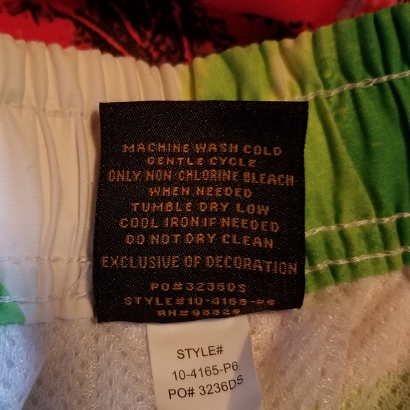 USPA Men's Bathing Suit Floral Green White Sz XL - Picture 9 of 9